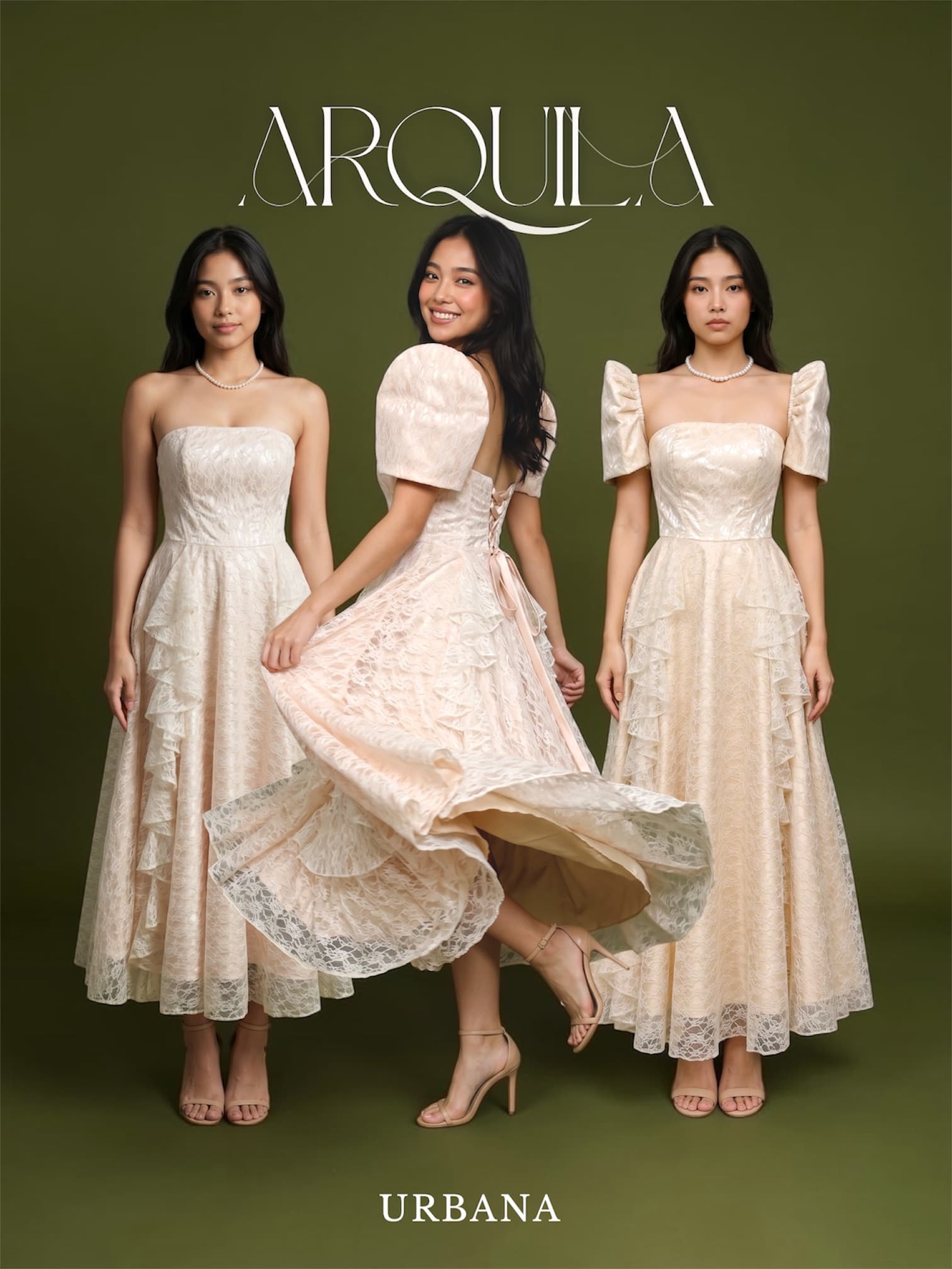Urbana - Lace bustier, tiered ruffle